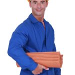 Roofer with tiles